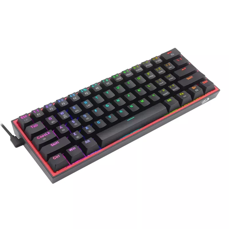 Näppäimistö REDRAGON FIZZ PRO K616-RGB B Gaming USB RF Wireless Bluetooth QWERTY musta punainen