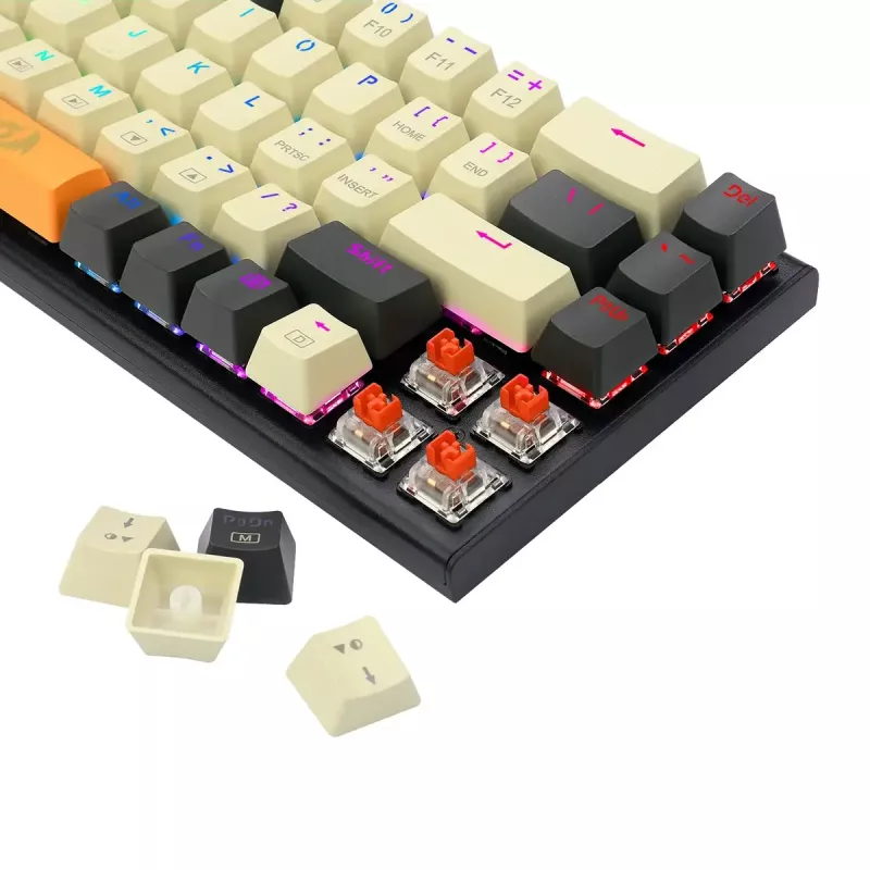Näppäimistö REDRAGON K633CGO-RGB Ryze Mechanical Wired USB musta valkoinen