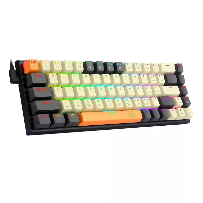 Näppäimistö REDRAGON K633CGO-RGB Ryze Mechanical Wired USB musta valkoinen