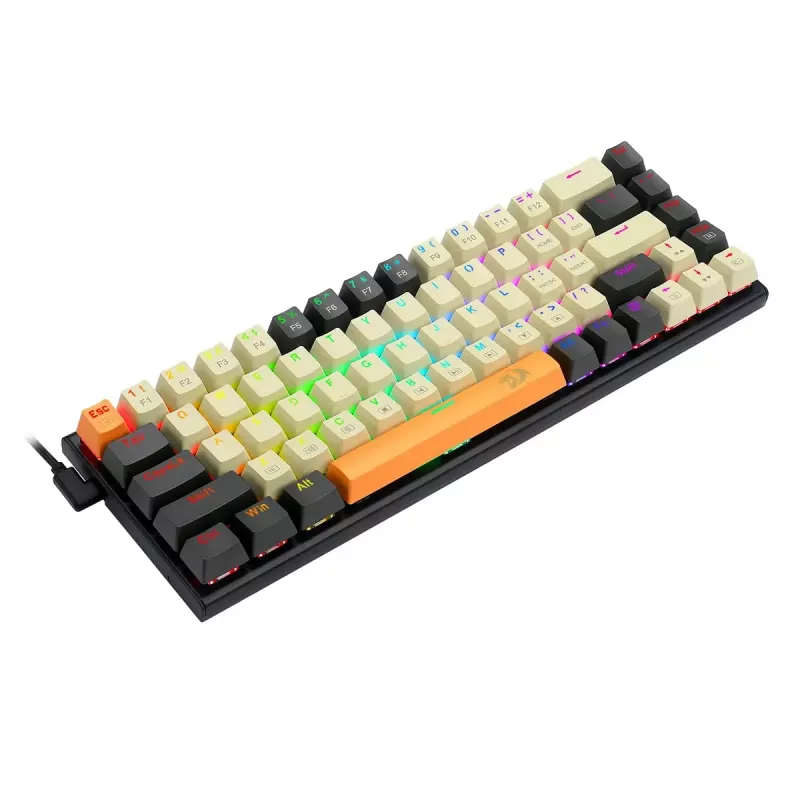 Näppäimistö REDRAGON K633CGO-RGB Ryze Mechanical Wired USB musta valkoinen