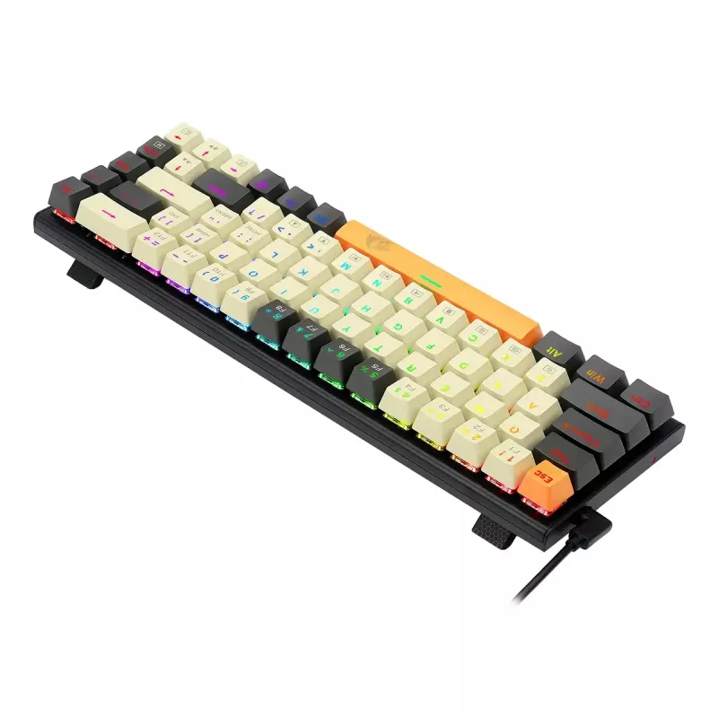 Näppäimistö REDRAGON K633CGO-RGB Ryze Mechanical Wired USB musta valkoinen
