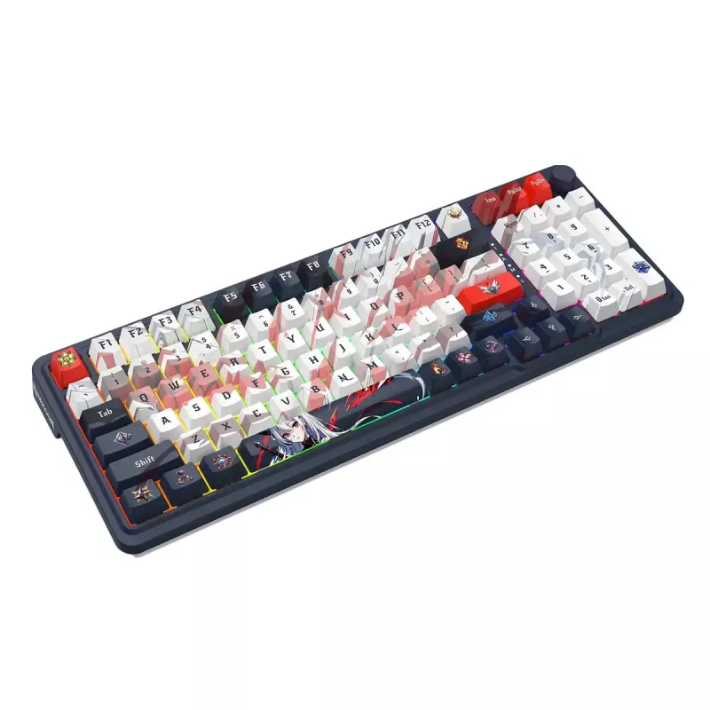 Mekaaninen näppäimistö REDRAGON K686AK-RGB-PRO — RF Wireless + USB, Navy White, 1,5 m kaapeli