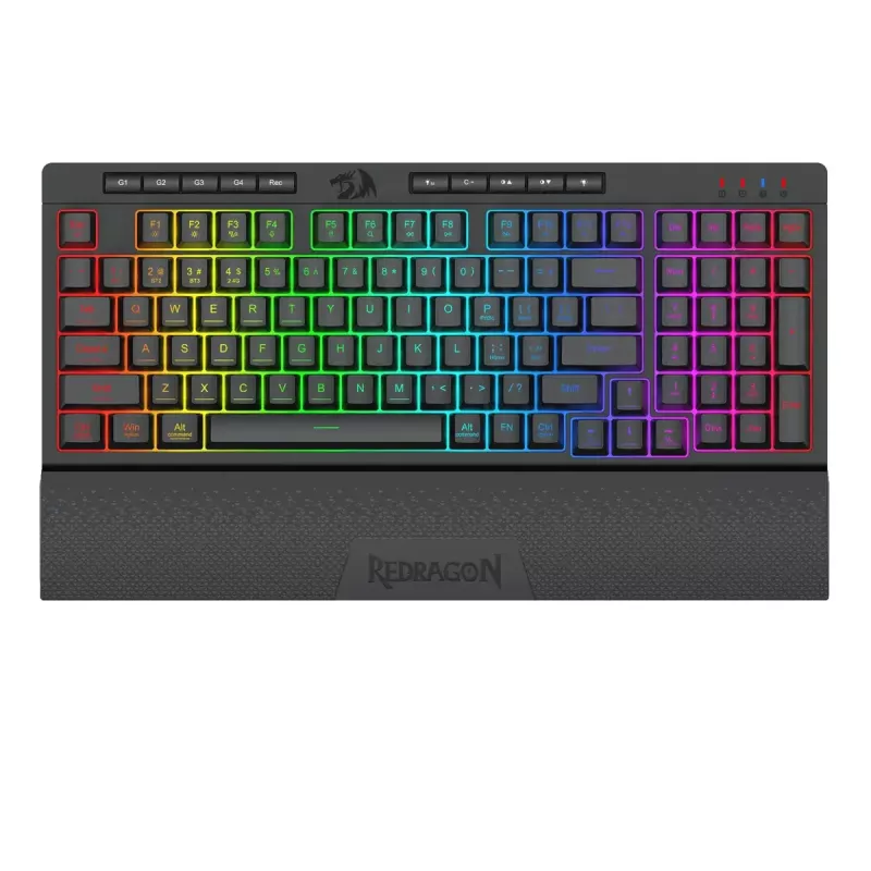 Näppäimistö REDRAGON K515-RGB SHIVA 98 USB musta kalvo langallinen