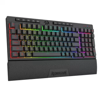 Näppäimistö REDRAGON K515-RGB SHIVA 98 USB musta kalvo langallinen