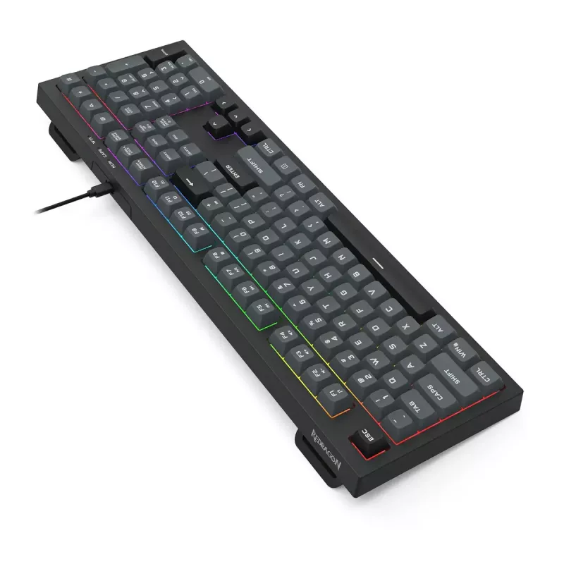 Näppäimistö REDRAGON K518-RGB-GB Crux langallinen USB musta kalvo