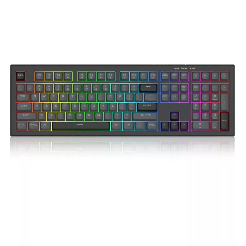 Näppäimistö REDRAGON K518-RGB-GB Crux langallinen USB musta kalvo