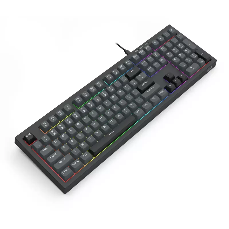 Näppäimistö REDRAGON K518-RGB-GB Crux langallinen USB musta kalvo