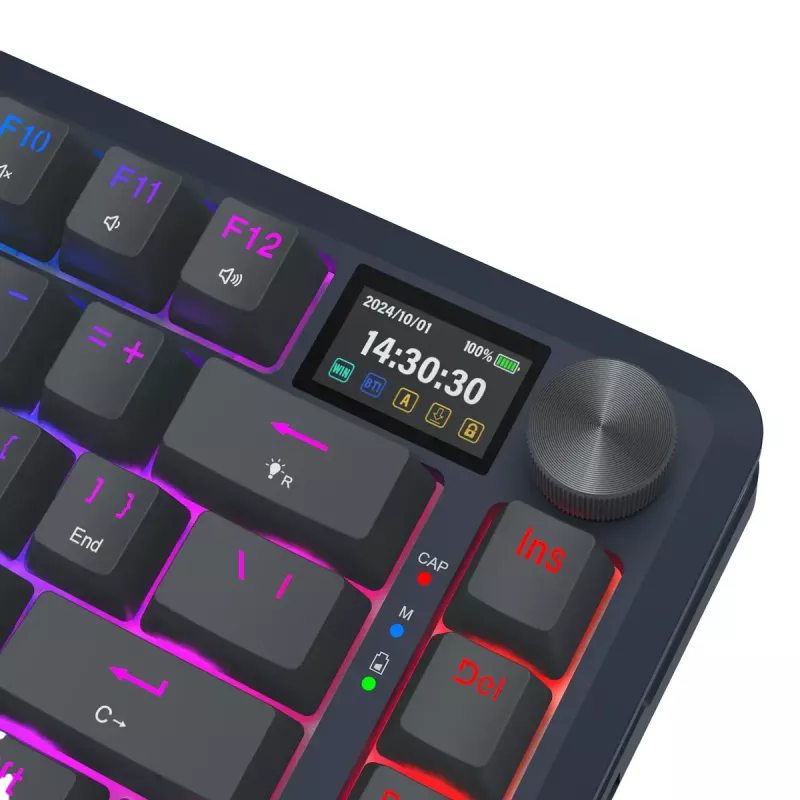 Mekaaninen näppäimistö REDRAGON K708-RGB-PRO USB, RF Wireless ja Bluetooth, 1,5 m kaapeli, musta, 0,76 kg