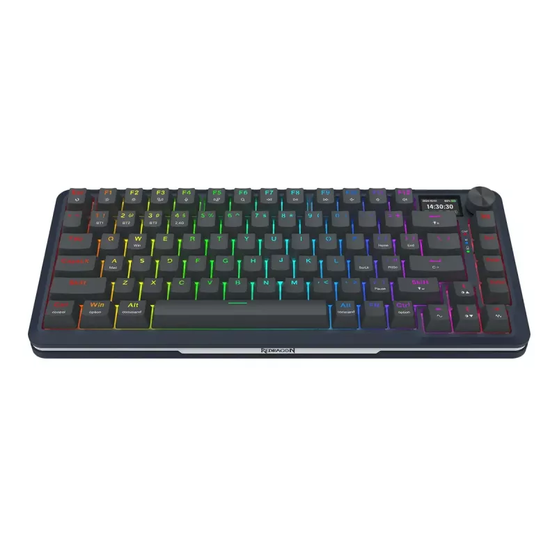 Mekaaninen näppäimistö REDRAGON K708-RGB-PRO USB, RF Wireless ja Bluetooth, 1,5 m kaapeli, musta, 0,76 kg