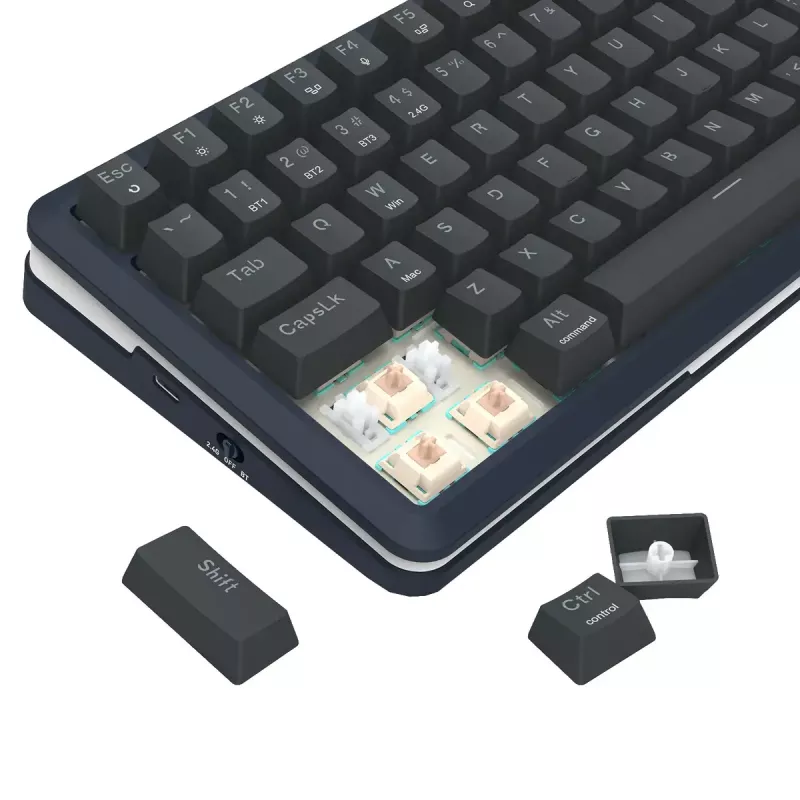 Mekaaninen näppäimistö REDRAGON K708-RGB-PRO USB, RF Wireless ja Bluetooth, 1,5 m kaapeli, musta, 0,76 kg