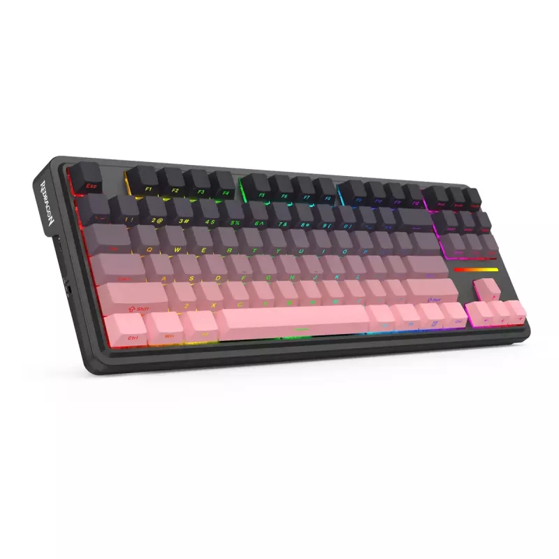 Mekaaninen näppäimistö REDRAGON Antonium Pro K728SP-RGB-PRO — USB, RF langaton, Bluetooth, musta/vaaleanpunainen