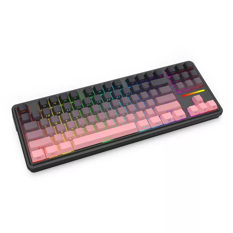Mekaaninen näppäimistö REDRAGON Antonium Pro K728SP-RGB-PRO — USB, RF langaton, Bluetooth, musta/vaaleanpunainen