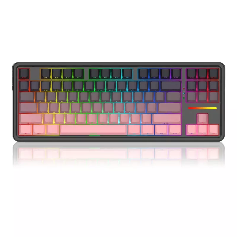 Mekaaninen näppäimistö REDRAGON Antonium Pro K728SP-RGB-PRO — USB, RF langaton, Bluetooth, musta/vaaleanpunainen