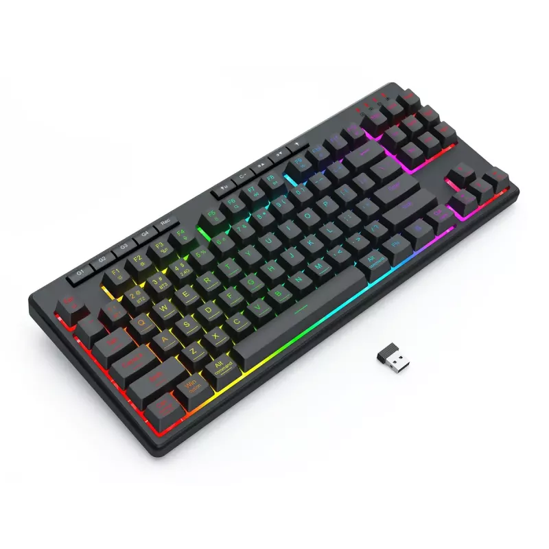 REDRAGON K516RGB-PRO SHIVA PRO 87 näppäimistö USB RF langaton Bluetooth musta
