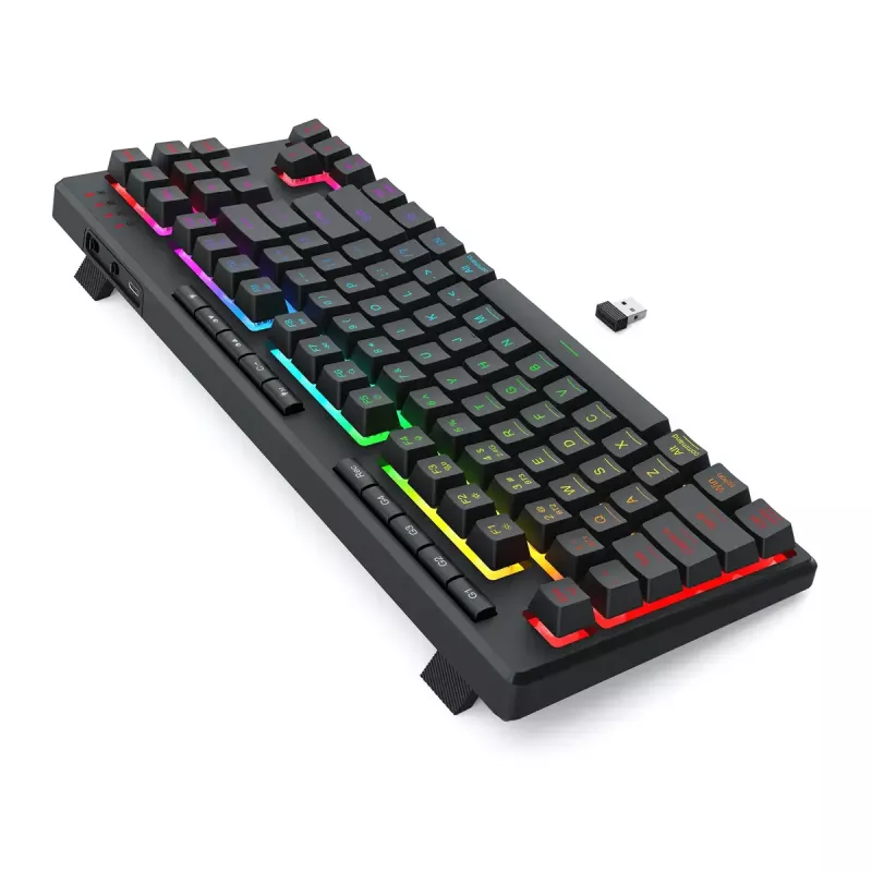 REDRAGON K516RGB-PRO SHIVA PRO 87 näppäimistö USB RF langaton Bluetooth musta