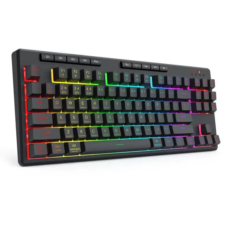 REDRAGON K516RGB-PRO SHIVA PRO 87 näppäimistö USB RF langaton Bluetooth musta