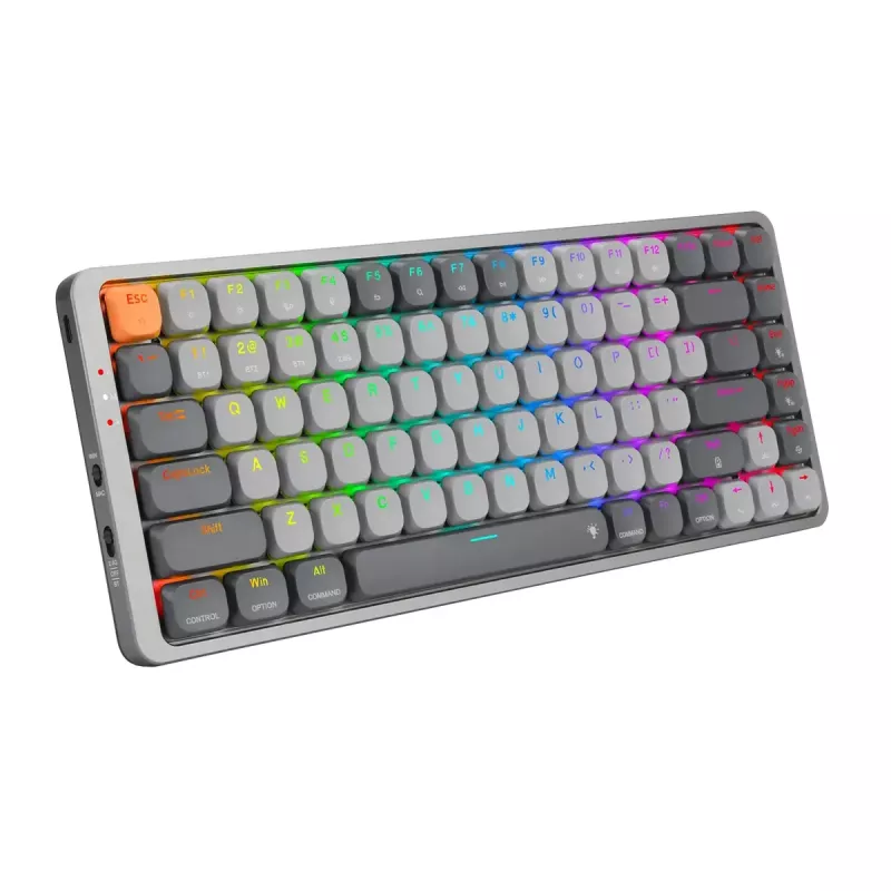 Mekaaninen näppäimistö REDRAGON K652GG-RGB-PRO johdollinen langaton Bluetooth harmaa
