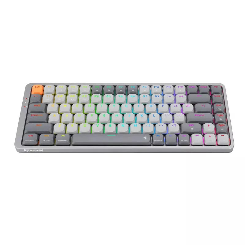 Mekaaninen näppäimistö REDRAGON K652GG-RGB-PRO johdollinen langaton Bluetooth harmaa