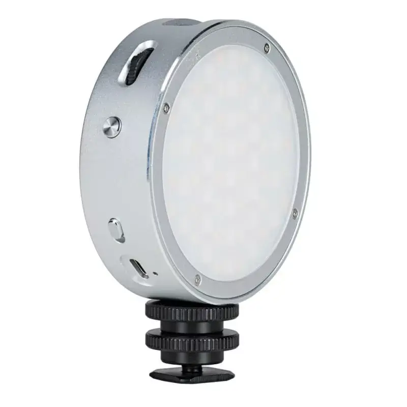 Godox R1 pyöreä 5 W RGB-valo musta hopea paristokäyttöinen