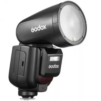 Videokameran salama Godox V1Pro musta 1,5 s latausaika