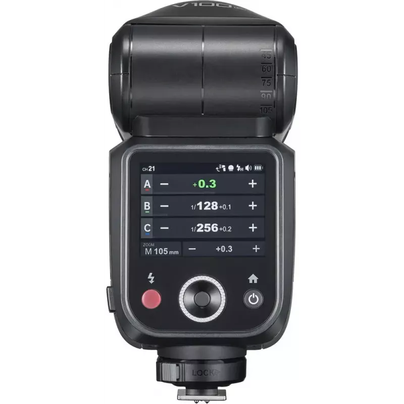 Salama Godox V100-F Fujifilmille — kannettava litiumioni-kiinnityssalama