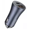Autolaturi Baseus TZCCJD-0G 40W tummanharmaa — USB-autoverkkolaite, 40W lähtö