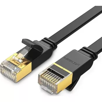 Ethernet-kaapeli UGREEN NW106 Cat.7 STP RJ45 litteä 3 m (musta)