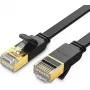 Ethernet-kaapeli UGREEN NW106 Cat.7 STP RJ45 litteä 3 m (musta)