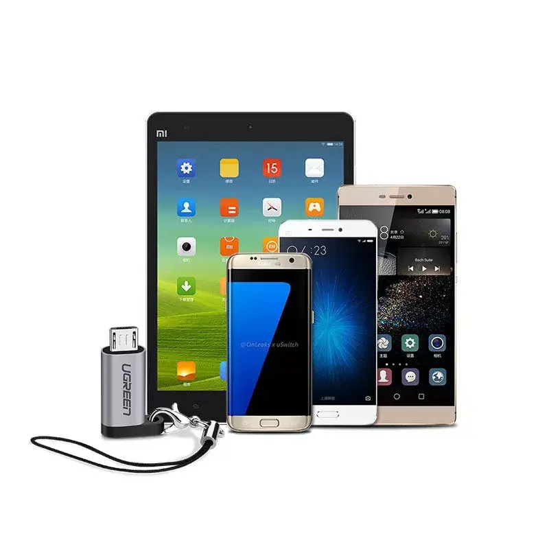 UGREEN USB-C - micro USB -sovitin, harmaa