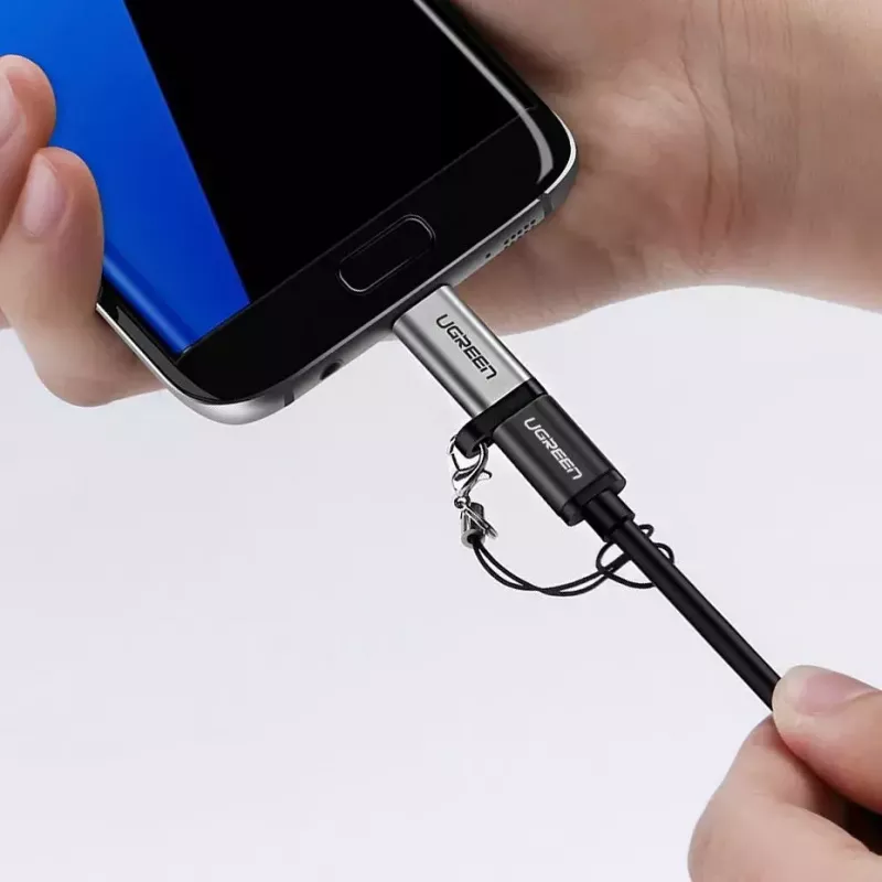 UGREEN USB-C - micro USB -sovitin, harmaa