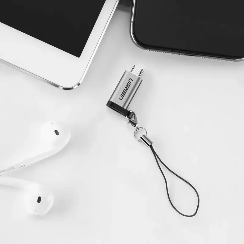 UGREEN USB-C - micro USB -sovitin, harmaa