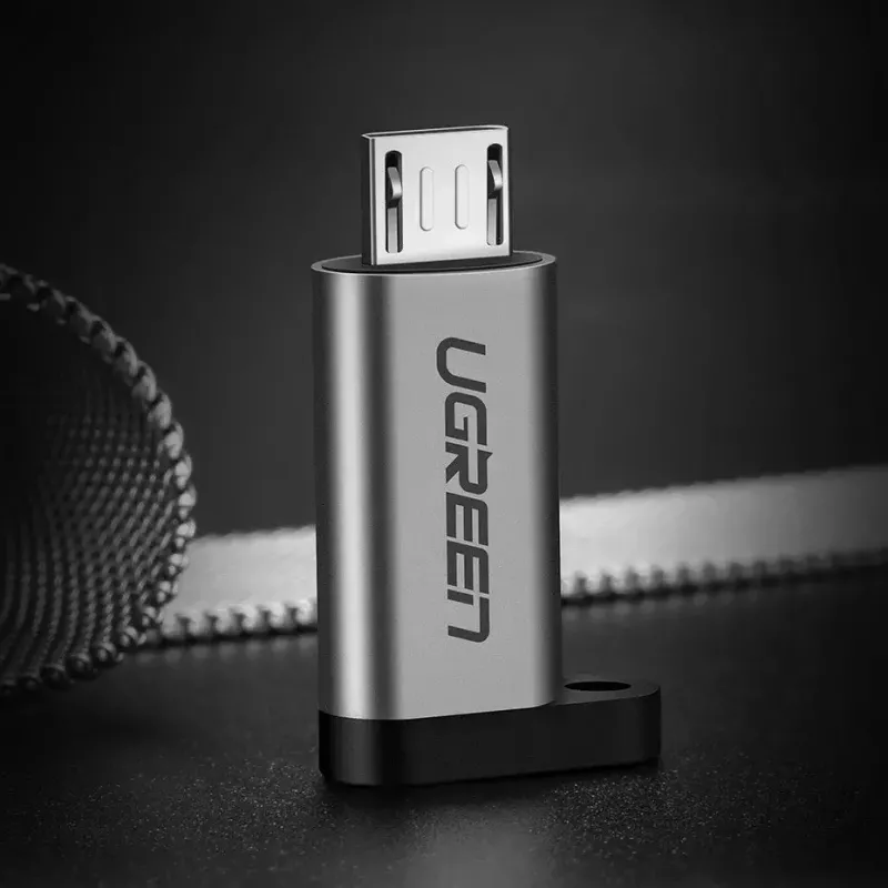 UGREEN USB-C - micro USB -sovitin, harmaa