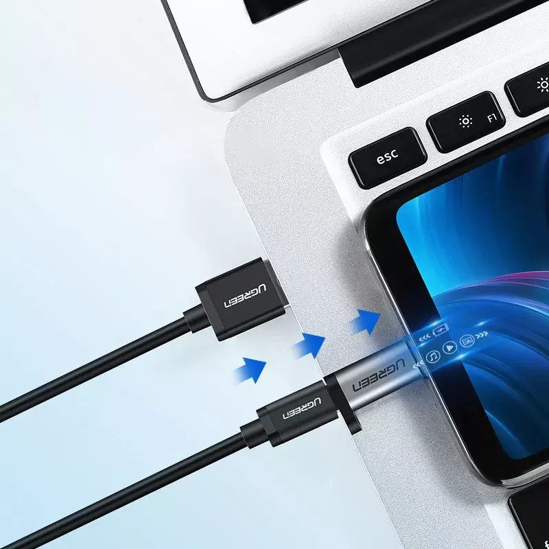 UGREEN USB-C - micro USB -sovitin, harmaa