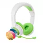 BuddyPhones School+ – johdollinen & langaton Bluetooth, USB-C, korvan ympäri, 20–20000 Hz, 147 g, vihreä/valkoinen