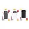 Varavirtalähde Dudao K1Pro 20000 mAh 15 W 4 sisäänrakennetulla kaapelilla, musta