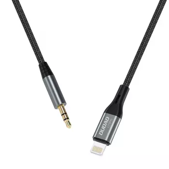 DUDAO audiokaapeli Lightning - miniliitin 3,5 mm, 1 m, harmaa L11PRO