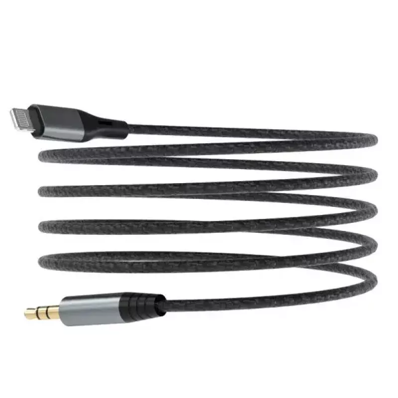 DUDAO audiokaapeli Lightning - miniliitin 3,5 mm, 1 m, harmaa L11PRO