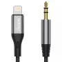 DUDAO audiokaapeli Lightning - miniliitin 3,5 mm, 1 m, harmaa L11PRO