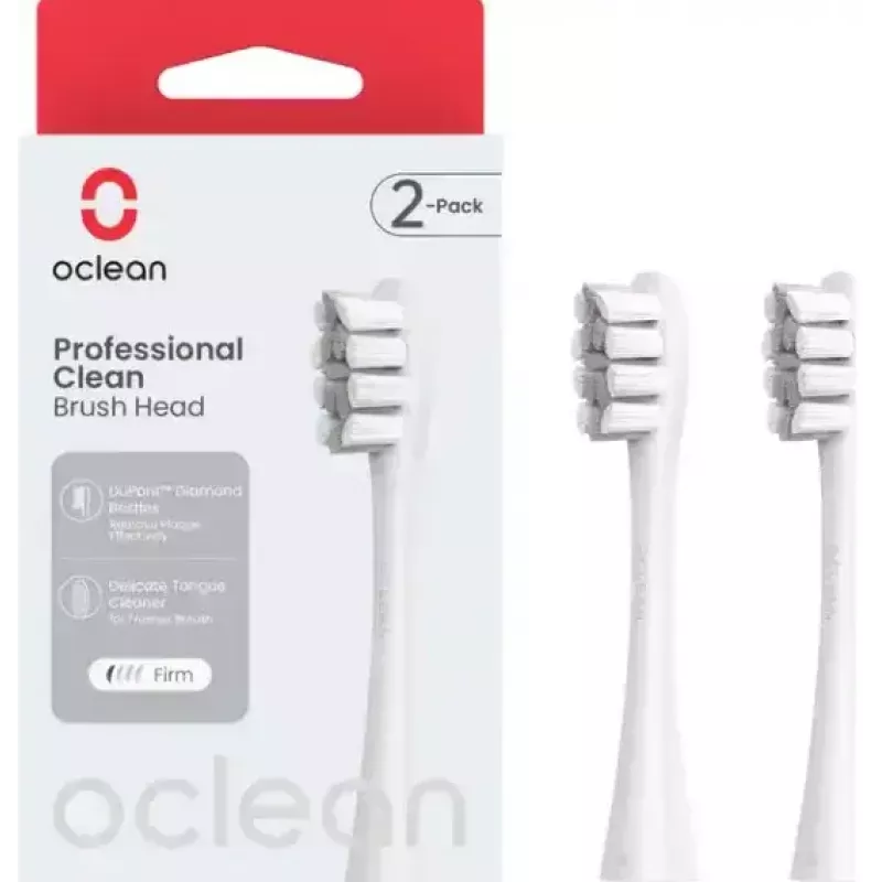 Vara-hammasharjanpäät OCLEAN P1C10 harmaa, 2 kpl