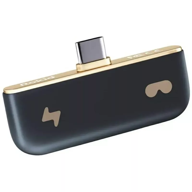USB-C-sovitin Rokid UNB23010 – 2x USB-C-portti, musta