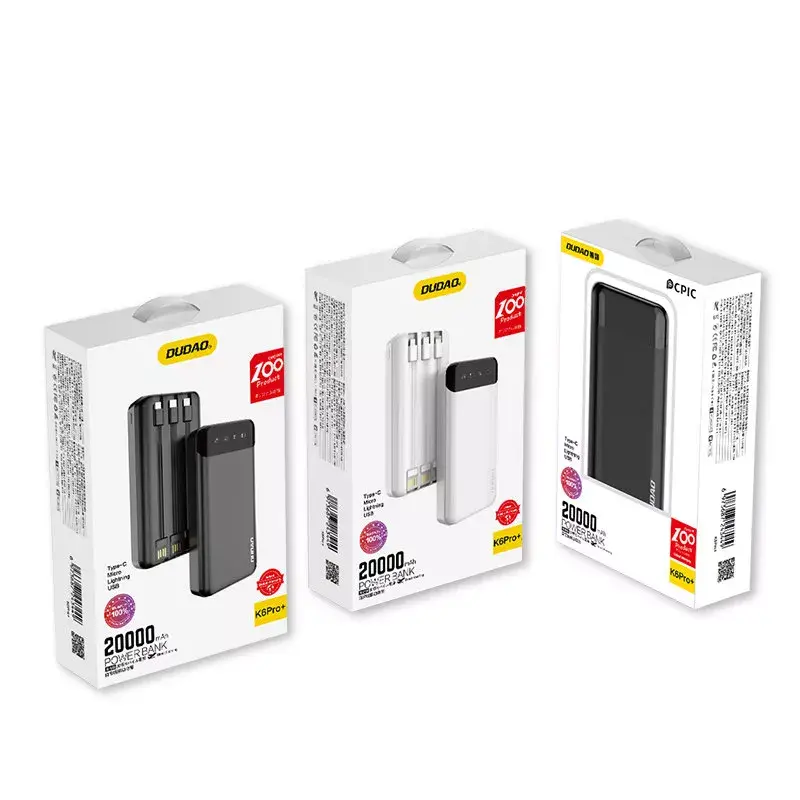 Kannettava varavirtalähde DUDAO K6Pro+ 20000mAh