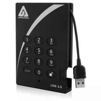 Ulkoinen kiintolevy Apricorn 2TB USB 3.2 Gen 1 Aegis Padlock