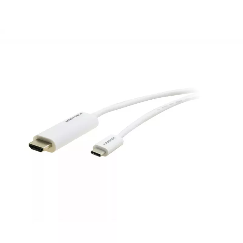 Videokaapeliadapteri Kramer Electronics C-USBC/HM10 3 m USB Type-C HDMI valkoinen