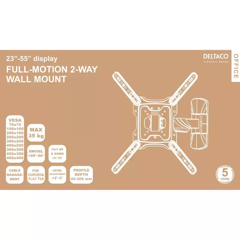 TV-teline Deltaco ARM-0256 139,7 cm (55