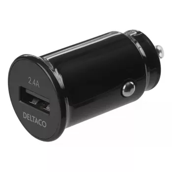 Deltaco USB-CAR123 -autolaturi, yleismalli, musta
