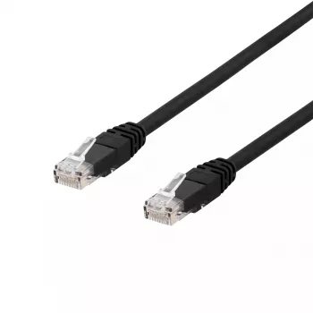 Deltaco TP-620UV -verkkokaapeli, RJ-45, Cat6, 20 m, musta