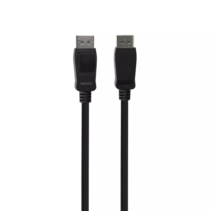 Deltaco DP8K-1050-LSZH -DisplayPort-kaapeli, 5 m, musta