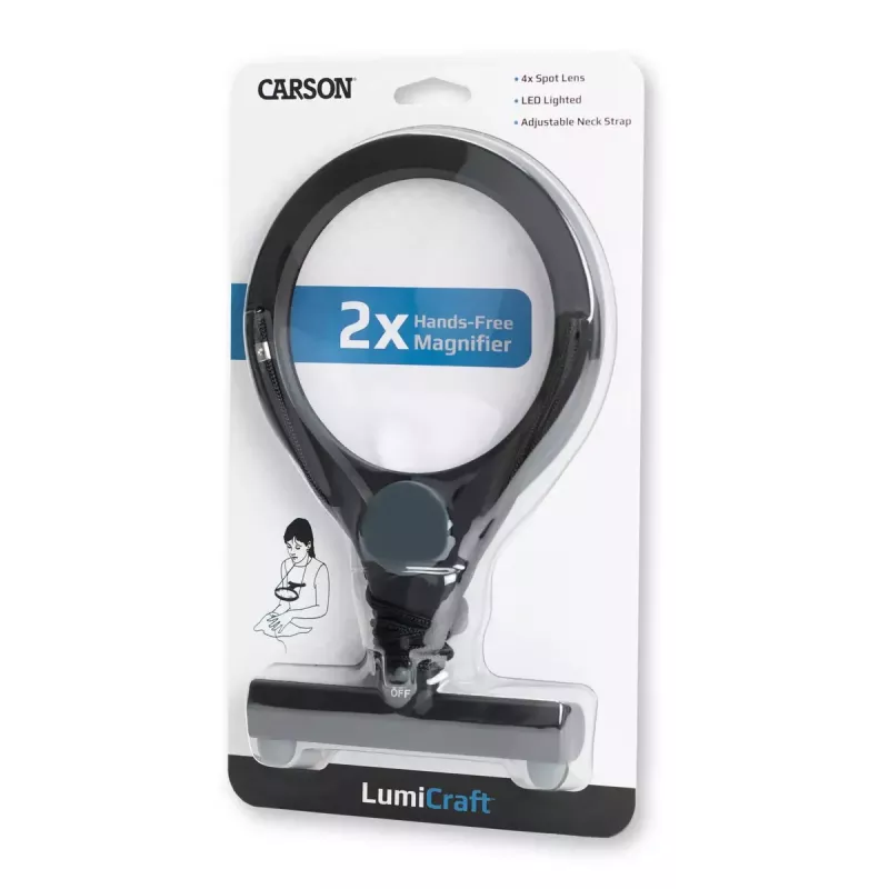 Käsiluuppi Carson LumiCraft 2x, LED, paristokäyttöinen, musta, 135×23×226 mm