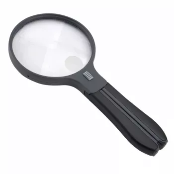 Luuppi Carson Split Handle HF-11 — 3,5-kertainen käsiluuppi, musta/läpinäkyvä, AAA-paristo