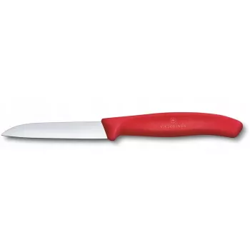 Keittiöveitsi Victorinox Swiss Classic 8 cm kasvisveitsi, punainen kahva